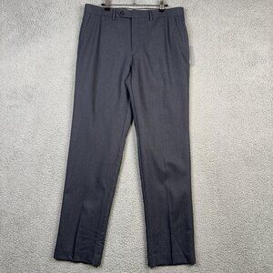 Michael Kors Men's Dress Pants 34X32 Charcoal Flat Front Straight Stretch NWT